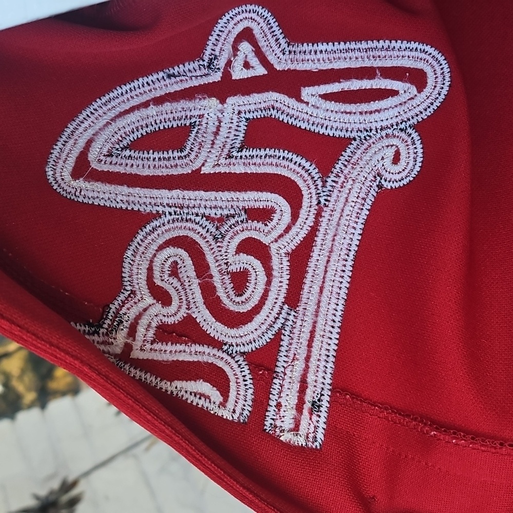 Vintage Majestic Brick Red ASTROS Embroidered Baseball Jersey Size M - Picture 9 of 14